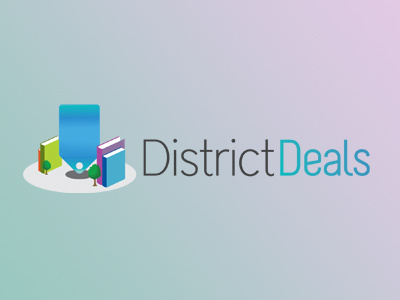 District Deals Logo book brand identity city deals district logo pricetag vouchers