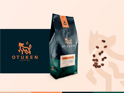 OTUKEN COFFEE Logo Concept branding branding concept clean coffee logo modern packaging simple wolf