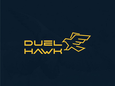 Duel Hawk 2d animal bird branding branding concept clean design firstshot hawk illustration lineart logo logozoo modern simple strong