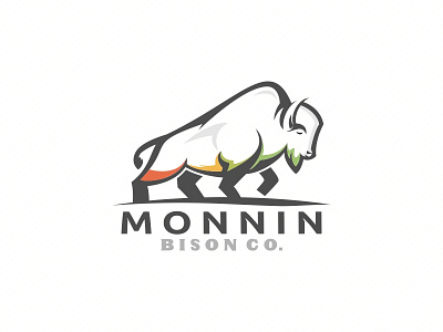 Bison animal brand branding branding concept clean design firstshot logo logodesign logodesigner logos logosai logozoo modern simple