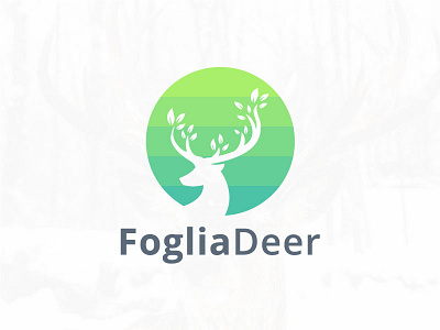 Foglia Deer animal logo brand branding branding concept clean deer deer logo design dribbble firstshot green logo logo logodesign logodesigner logodesignerclub logozoo modern simple