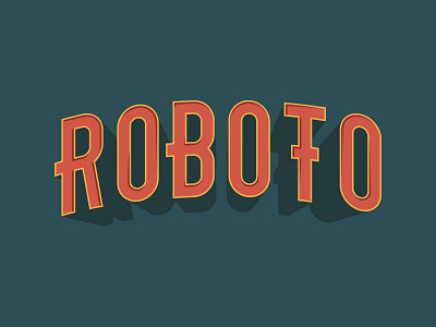 Roboto 1950 3d amazing artventus handmade retro robot roboto shadow type typography vintage