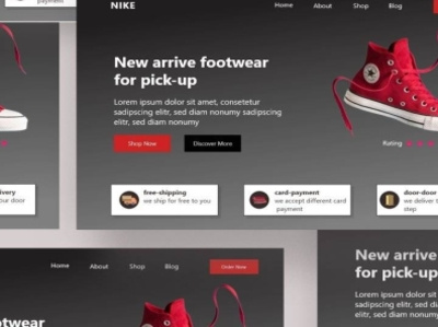 Nike Store branding graphic design ui