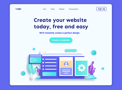 Web Generator Landing Page clean design landing page minimalist ui ux web web design