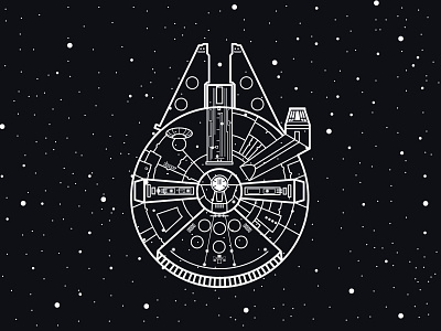 Millennium Falcon Icon by Joanna Lam on Dribbble