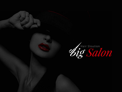 Salon Logo barber barber shop beauty black dark hair nail red salon spa