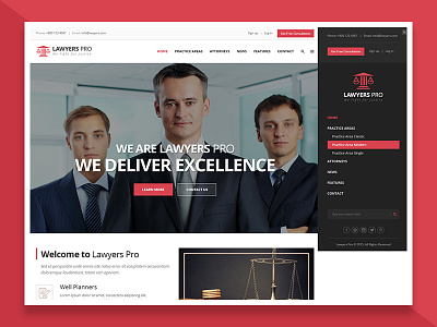 Sidebar Menu Design - Law WordPress Theme advocate attorney barrister company consultant court law law firm lawyer legal legal adviser solicitor