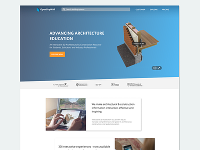 Product design of "OpenDryWall" product design uidesign ux design webpage website design