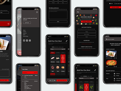 App design of "Hot Wok" app product design uidesign uxdesign