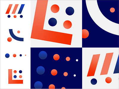 Abstract Pattern blue branding circle design graphic design icon identity illustration orange pattern shapes vector white