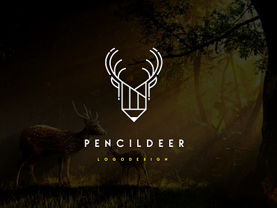 Pencil Deer Logo Design - Best Minimalist Logo design by - Henna by ...