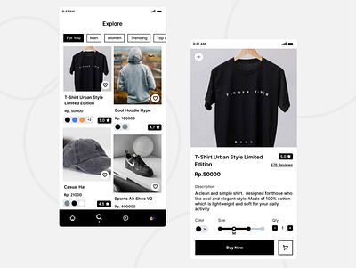 SwagShop - Online Fashion Store branding ui ux