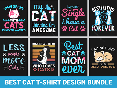 Best Cat T-shirt Design Bundle