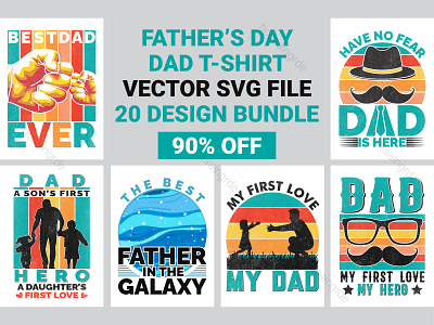 Father’s Day T-Shirt SVG Bundle best dad ever dad tshirt fathers day tshirt fathersday papa t shirt t shirt t shirt bundle t shirts vector