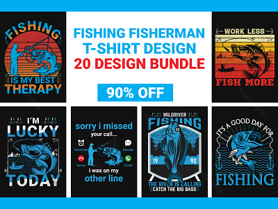 Fishing Fisherman T-Shirt SVG Bundle design illustration print design t shirt t shirt design t shirt print t shirts typography ui ux vector