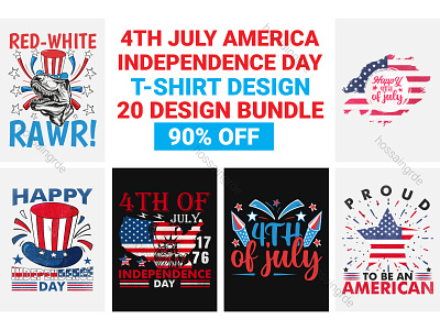 4th July USA Independence Day T-Shirt Bundle