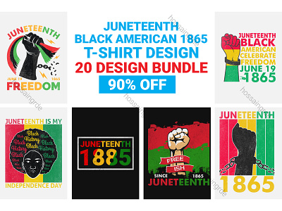 Juneteenth Sublimation Black SVG T-shirt Bundle