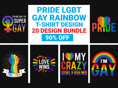 Pride LGBT Gay Rainbow T-Shirt Bundle