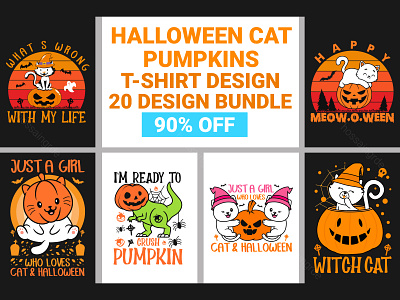 Halloween Pumpkins T-Shirt SVG Bundle pumpkin svg