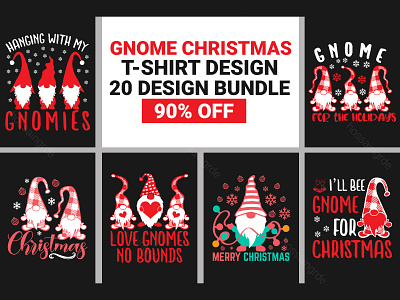 Gnome Christmas SVG T-Shirt Bundle christmas design