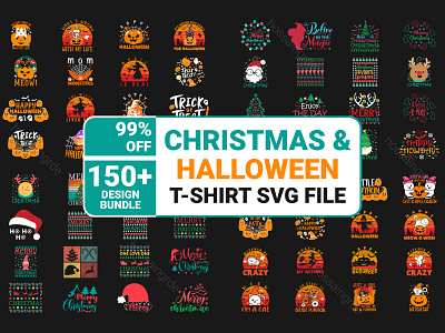 Mega Christmas & Halloween Shirt Bundle t shirtbundle