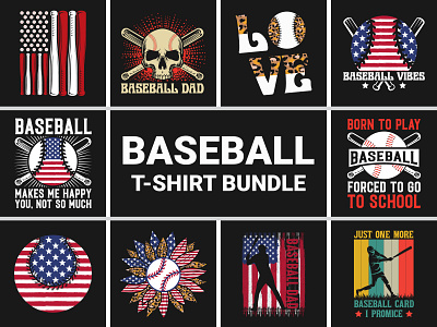 American Flag Baseball T-shirt Vector Design sublimation