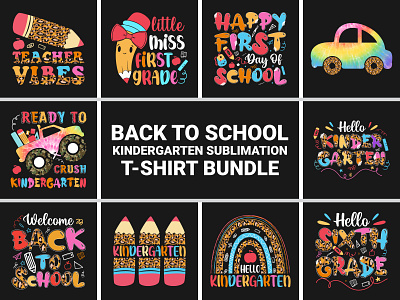 Back To School Kindergarten Kids Leopard Sublimation T-shirt hello preschool