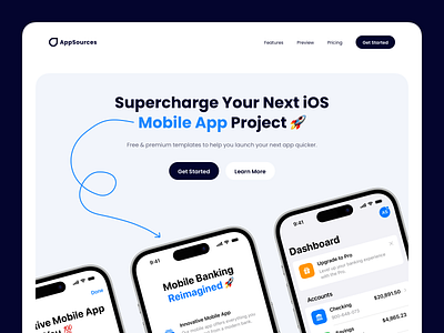 AppSources 2.0 - Marketing Website Hero design digital design ios app ios app design landing page design landing page ui landing ui marketing landing page marketing website design product design ui ui for marketing website ui for web ui for website uiux web web design web design ui web ui website design