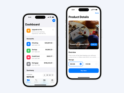 App.io - Home & Product Details Screens