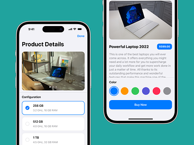 App.io - Product Details Screens
