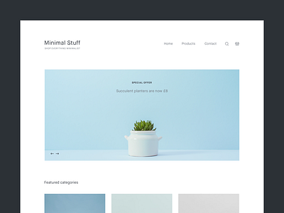 Minimal Stuff - Online store clean design grid minimal store typography ui webshop white