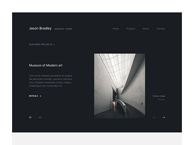 Architect Studio - Website architect architecture clean design grid minimal typography ui whitespace