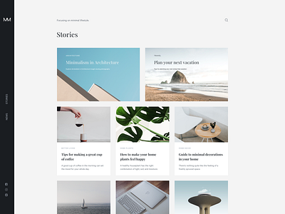 MinimalMagazine Design blog clean design grid journal landing page layout minimal photography typography ui white whitespace