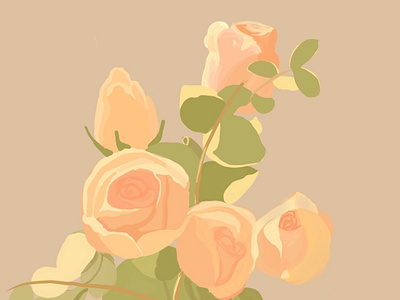 Roses illustration procreate