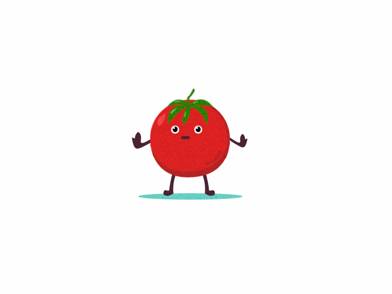 funny cutted tomato after effects animated animated gif animation animation after effects art artwork character character design design flat food fruits funny gif illustration illustrator tomato vector vegetables