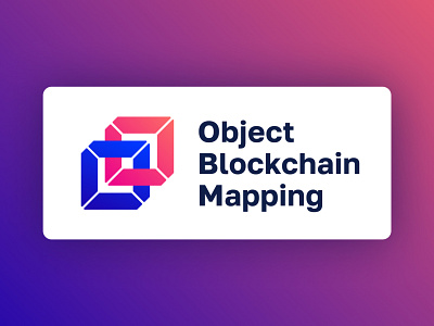 Object Blockchain Mapping [OBM] logotype block chain blockchain branding design logo logotype