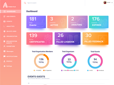 Attendo web design branding dashboard design event graphic design illustration typography vector web design