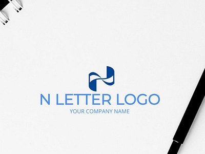Creative N Letter Logo Design branding graphic design letter logo logo luxury logo minimalistic logo modern logo motion graphics n letter logo n logo