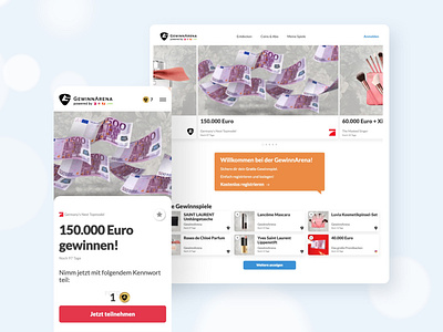 Gewinnarena design ui ux