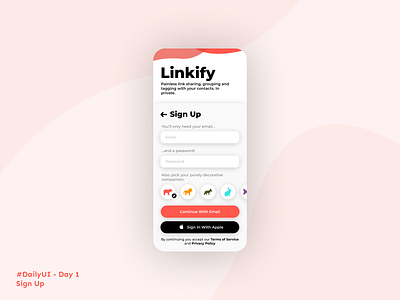 #DailyUI Day 1 - Sign Up