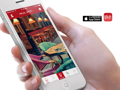 Halal Spot App app design halal iphone mobile ui