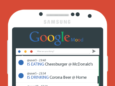 Google Mood android app colors design google mood red ui