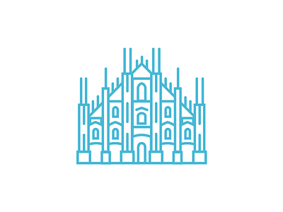 Milan Cathedral design icon milan minimal silhouette