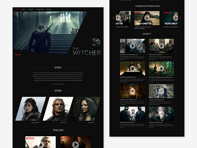 DAILY UI #03 // LANDING PAGE daily ui design landing page the witcher ui web