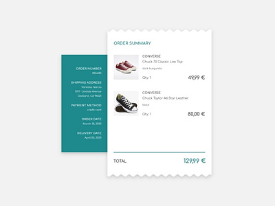 DAILY UI #17 // EMAIL RECEIPT