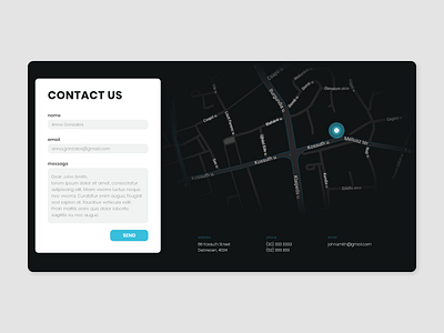 DAILY UI #28 // CONTACT US contact contact us daily ui design map ui web