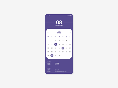 DAILY UI #38 // CALENDAR app calendar daily ui design ui