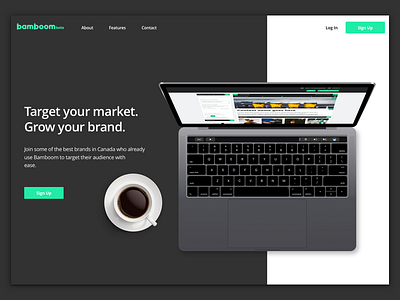 Bamboom Landing Page conversion product web