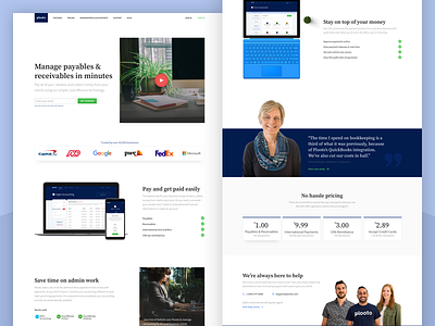 New Plooto Homepage design fintech web
