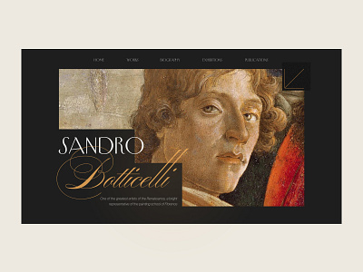 Art Sandro Botticelli design ui веб дизайн